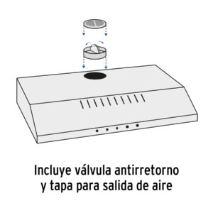 Campana extractora 80 cm, empotrable, negra, FOSET - Imagen 6