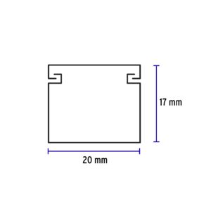 Canaleta de 1 vía 17 x 20 mm, VOLTECK - Imagen 3