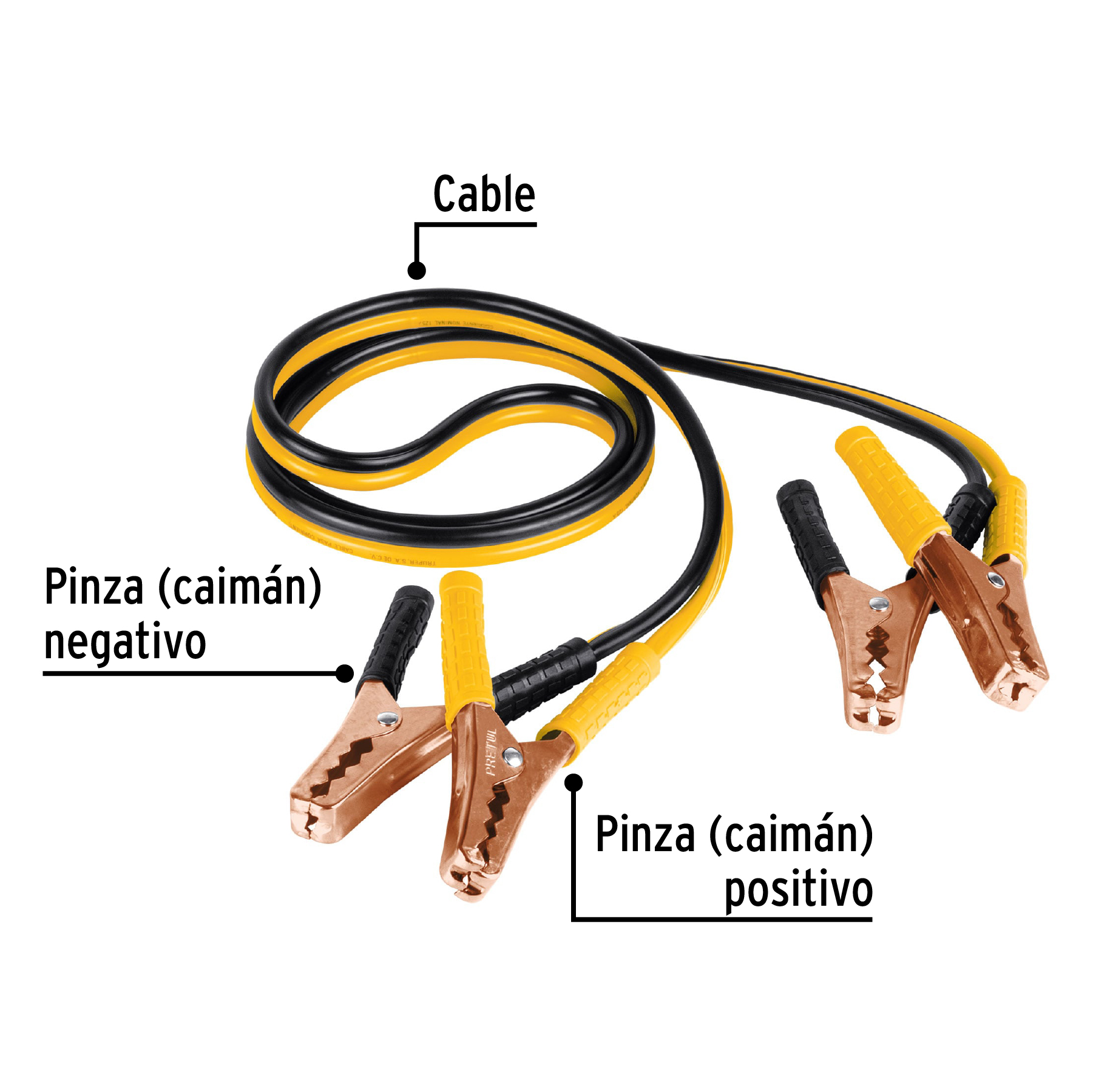 Cables pasa corriente 2 m, 125 A, 10 AWG, PRETUL - Imagen 3