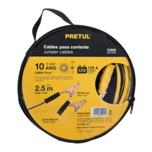Cables pasa corriente 2.5m, 125 A, 10 AWG, con funda, PRETUL - Imagen 7