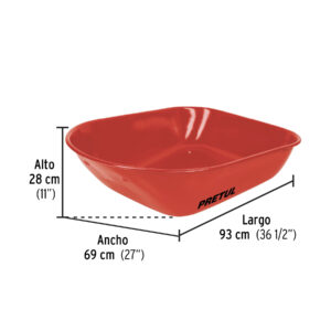 Carretilla 5.5 ft3 roja, neumática, bastidor tubular, PRETUL - Imagen 3