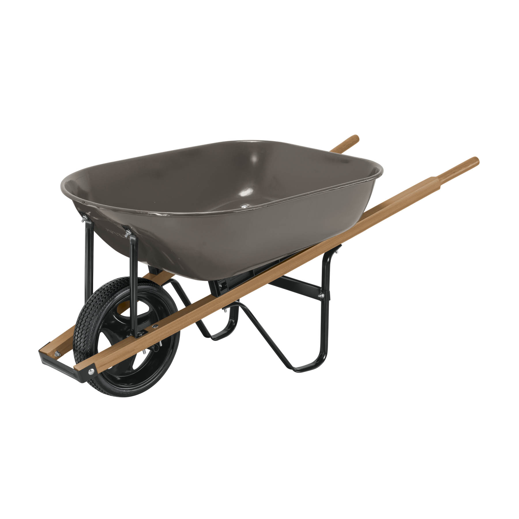 Carretilla 5.5ft3 gris,imponchable, bastidores madera,PRETUL - Imagen 2