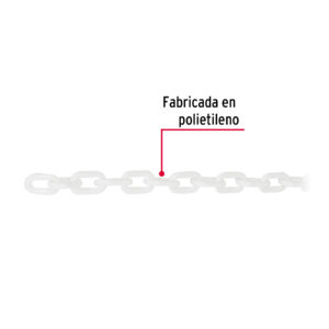 Metro de cadena de 3 mm de plástico blanca, carrete de 50 m - Imagen 3