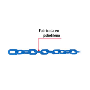 Metro de cadena de 3 mm de plástico azul, carrete de 50 m - Imagen 3
