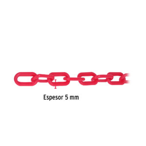 Metro de cadena de 5 mm de plástico roja, carrete de 25 m - Imagen 4