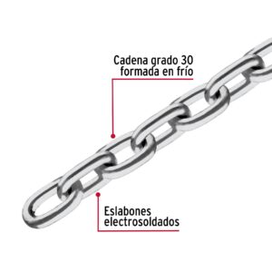 Metro de cadena pulida de 1/2', 5 m en cubeta, FIERO - Imagen 3