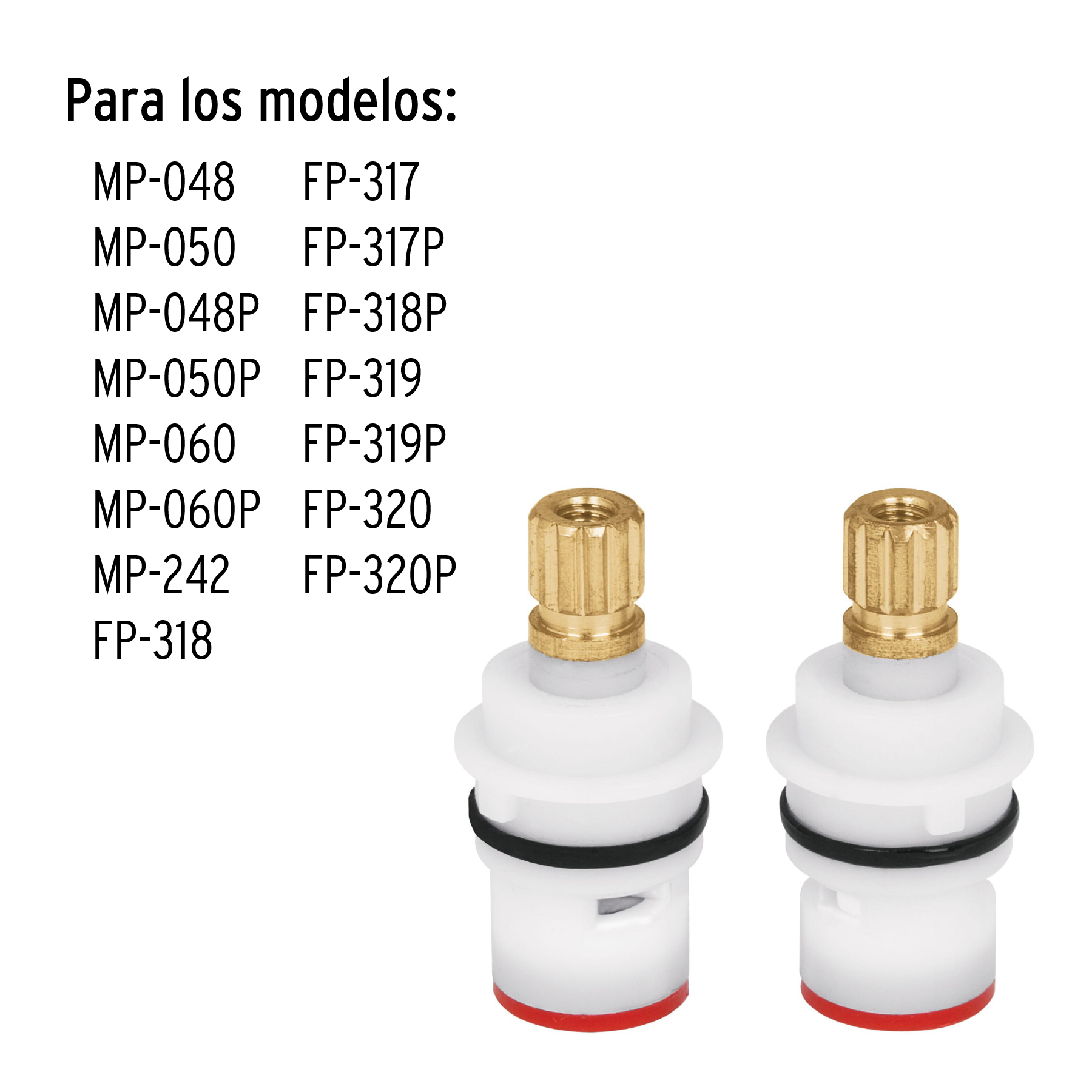 Bolsa con 2 cartuchos cerámicos para mezcladoras plásticas - Imagen 3