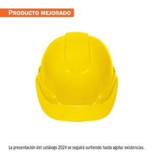 Alternative view of Casco de seguridad ventilado, ajuste de matraca, amarillo