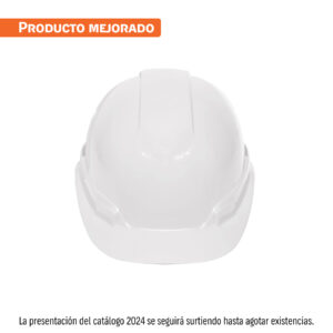 Casco de seguridad ventilado, ajuste de matraca, blanco - Imagen 2
