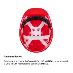 Casco de seguridad, ajuste de intervalos, rojo, PRETUL - Imagen 4
