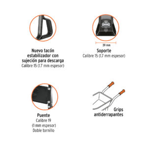 Carretilla 5.5 ft3 Imponchable, bastidor tubular, TRUPER - Imagen 3