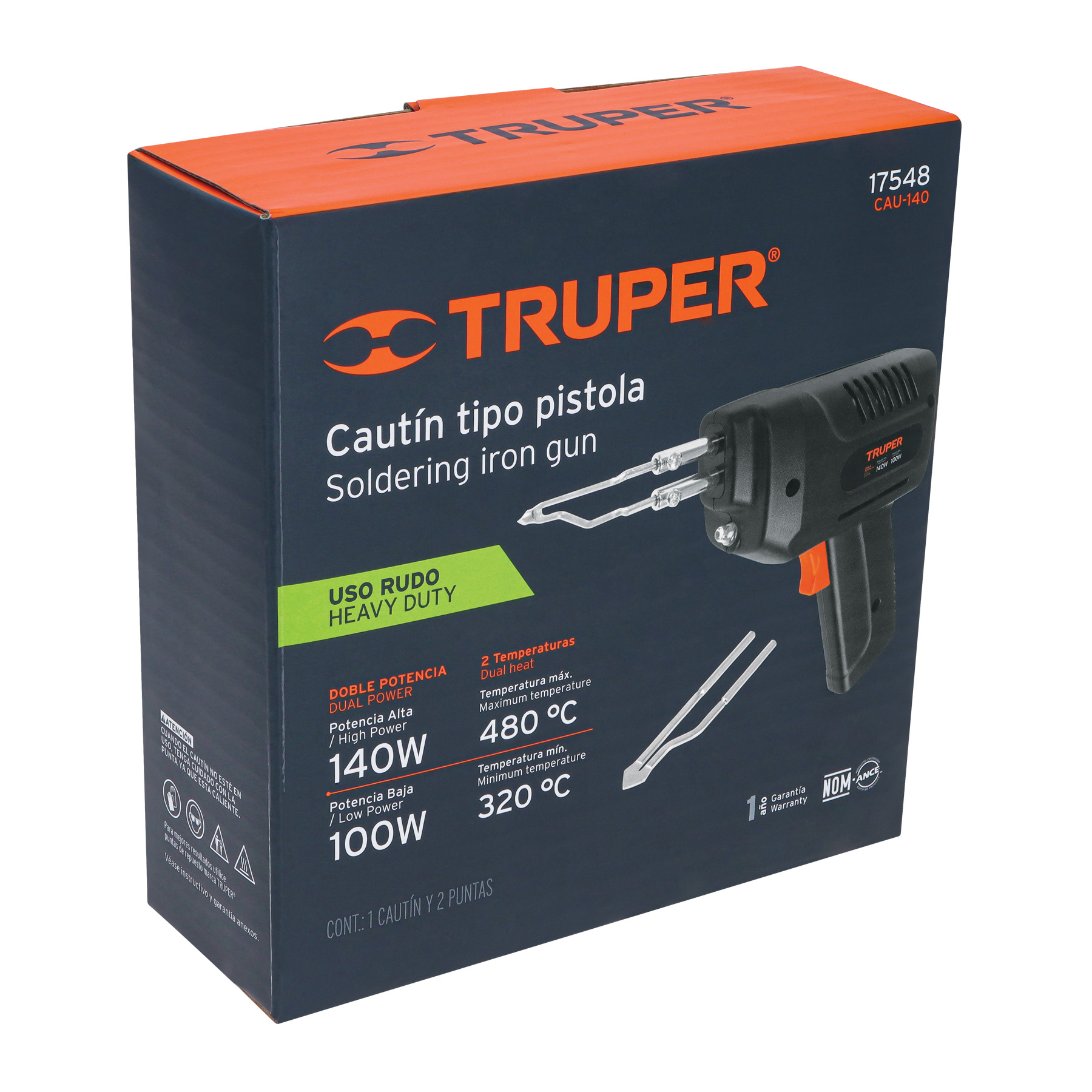 Cautín 140 W tipo pistola con 2 temperaturas, TRUPER - Imagen 6