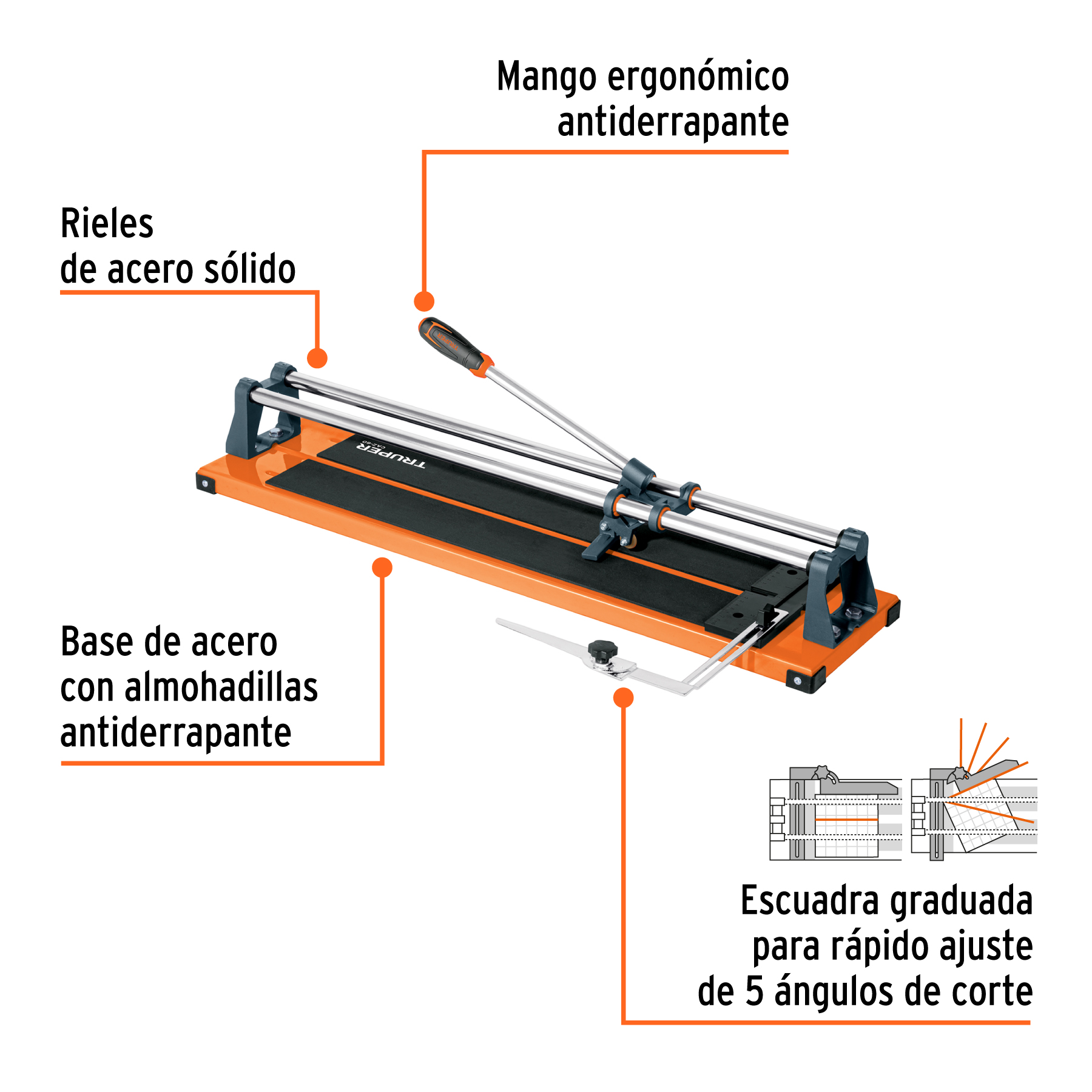 Cortador de azulejo de 24' (60 cm), TRUPER - Imagen 3