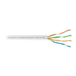 Metro de cable UTP CAT5E, Bobina de 100m, blanco, VOLTECK - Imagen 3