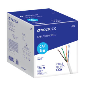 Metro de cable UTP CAT5E, Bobina de 100m, blanco, VOLTECK - Imagen 2