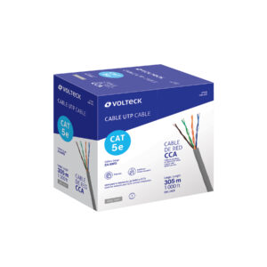 Metro de cable UTP CAT5E, Bobina de 305m, gris, VOLTECK - Imagen 2