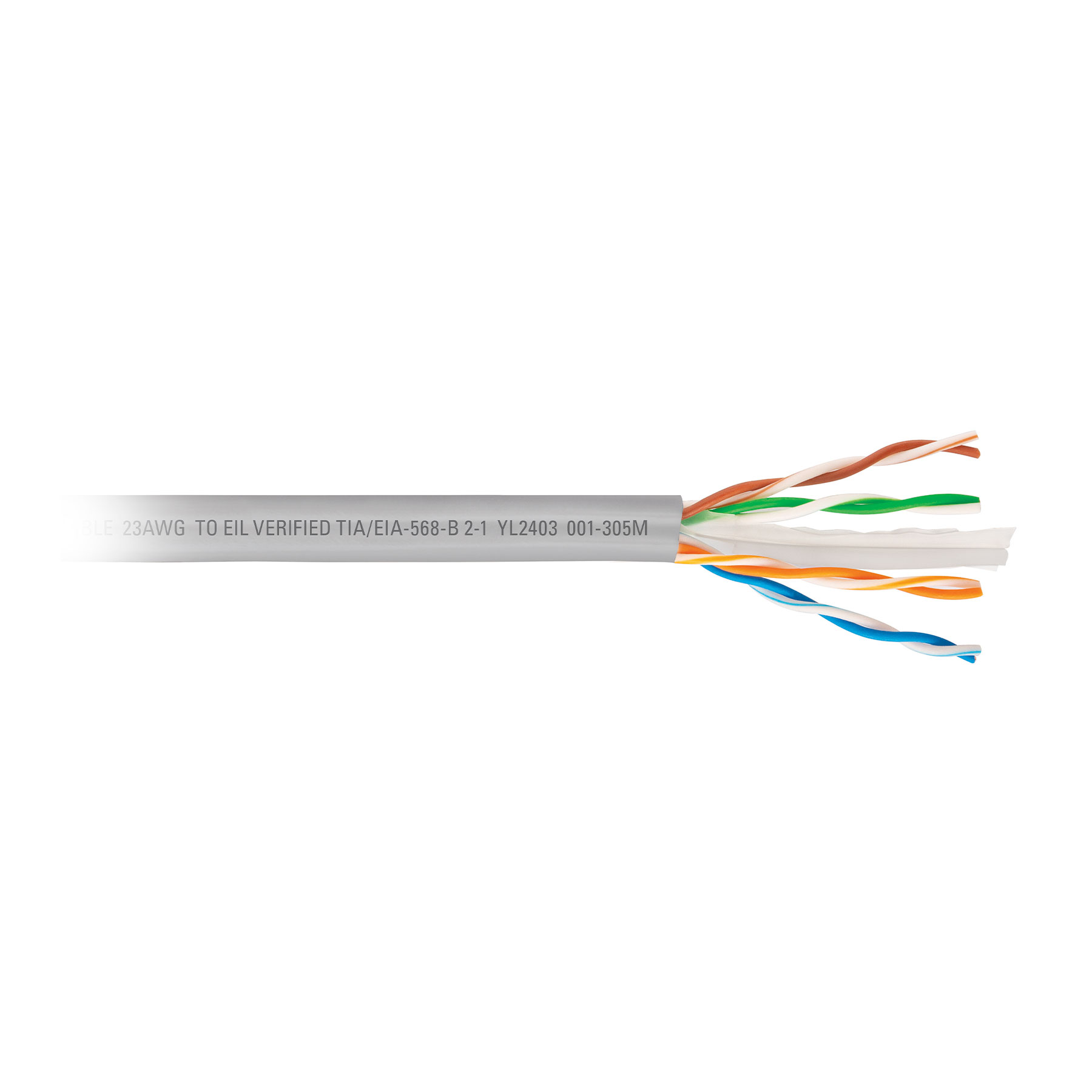 Metro de cable UTP CAT6, Bobina de 305m, gris, VOLTECK - Imagen 5