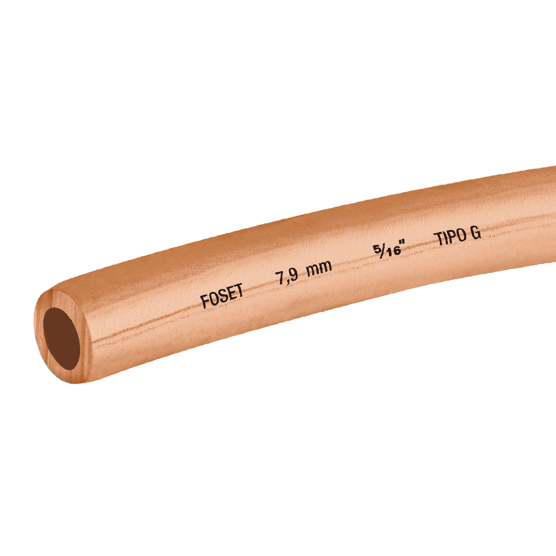 Tubo flexible de cobre 5/16', rollo de 15m, 2.3kg, FOSET - Imagen 2