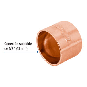 Tapón capa de cobre 1/2', FOSET - Imagen 3
