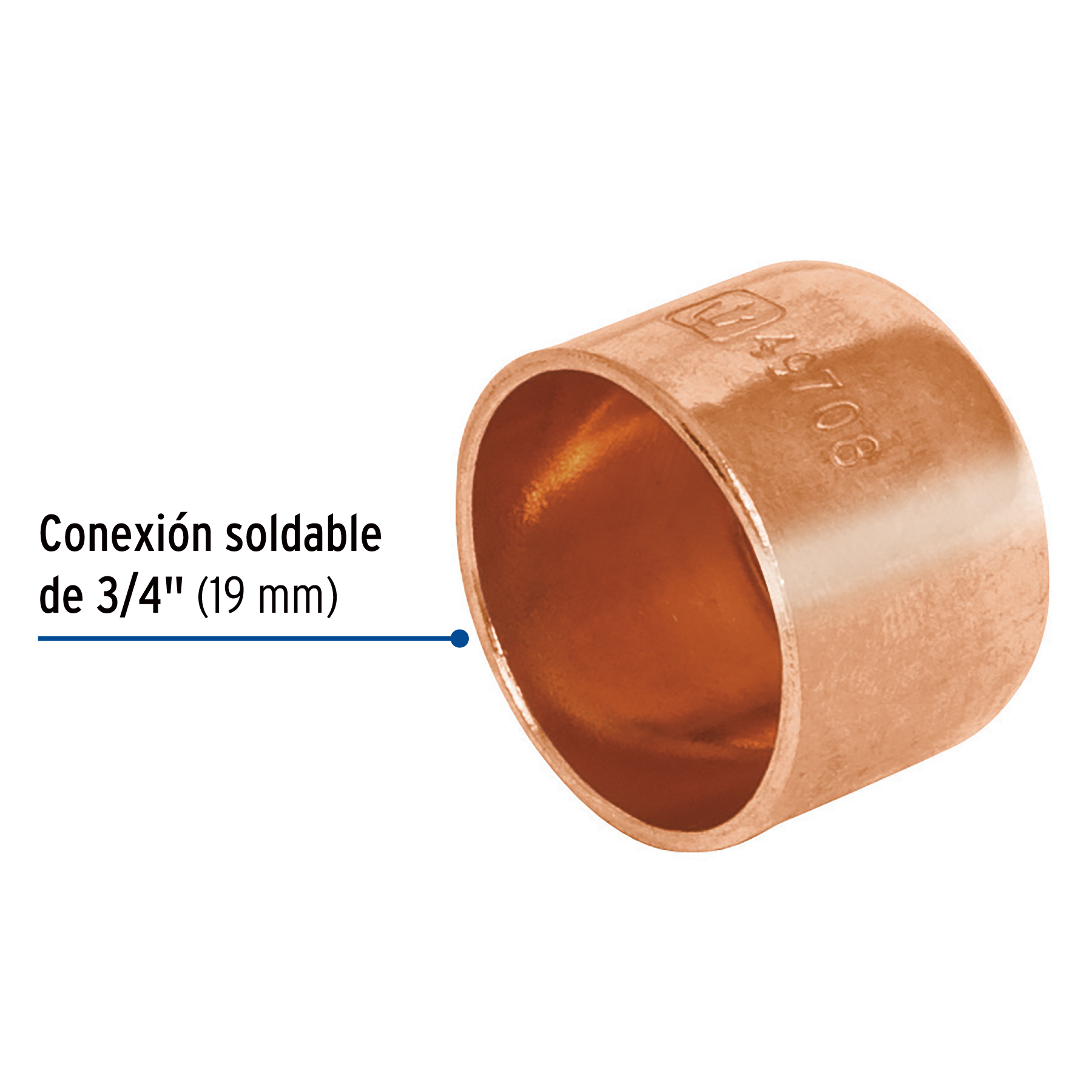 Tapón capa de cobre 3/4', FOSET - Imagen 3