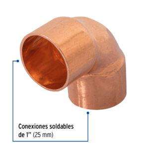Codo 90° de cobre de 1', FOSET - Imagen 3