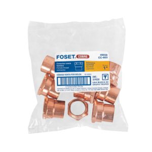 Conector de cobre, rosca interior 1', FOSET - Imagen 4