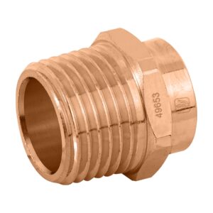 Conector de cobre, rosca exterior 1/2', FOSET - Imagen 2