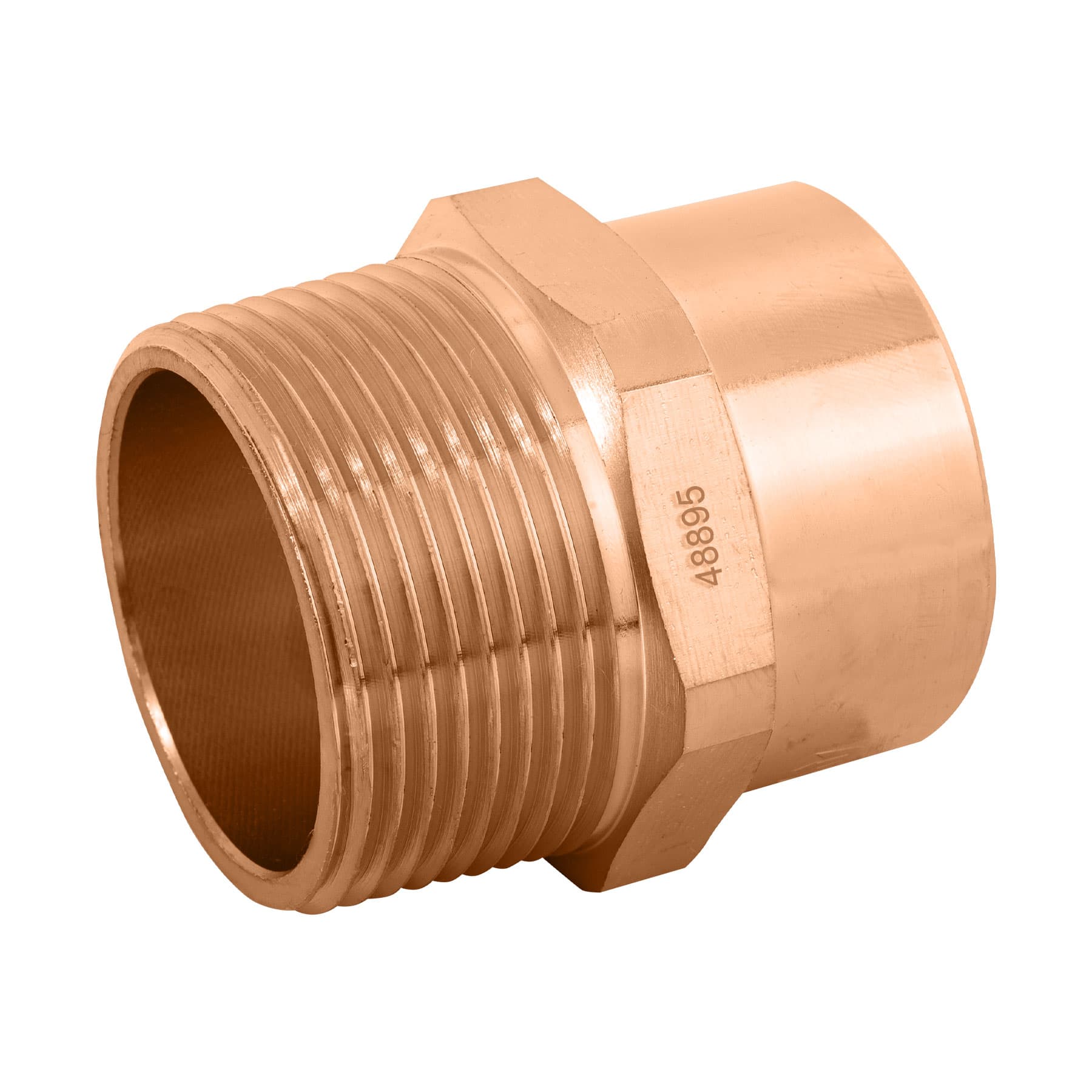Conector de cobre, rosca exterior 1-1/4', FOSET - Imagen 2