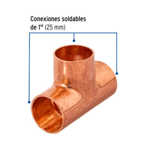 Tee sencilla de cobre 1', FOSET - Imagen 3