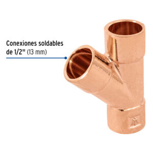 Yee sencilla de cobre 1/2', FOSET - Imagen 3