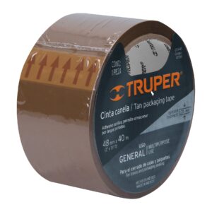 Cinta de empaque 48 mm x 40 m canela, TRUPER - Imagen 3