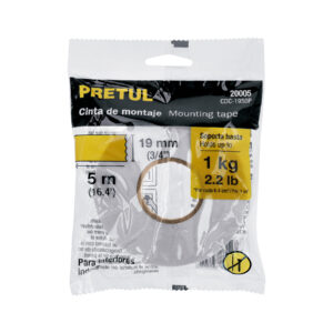 Cinta doble cara de 19 mm x 5 m, PRETUL - Imagen 4