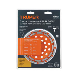 Copa de diamante doble hilera 7' x 7/8', TRUPER - Imagen 4