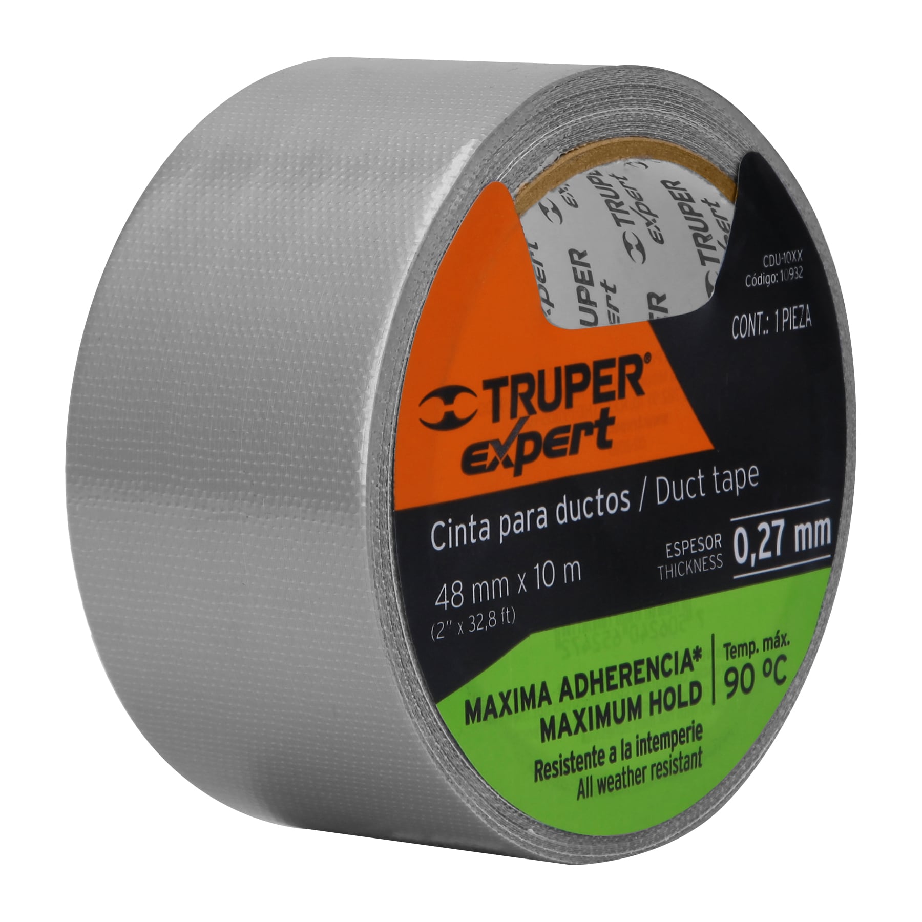 Cinta para ducto 10m x 48mm, espesor 0.27mm, EXPERT - Imagen 5