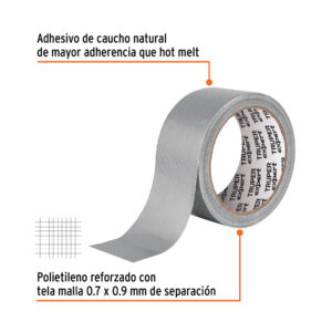 Cinta para ducto 10m x 48mm, espesor 0.27mm, EXPERT - Imagen 3