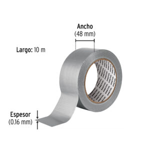 Cinta para ducto 30m x 48mm, espesor 0.16mm, PRETUL - Imagen 4