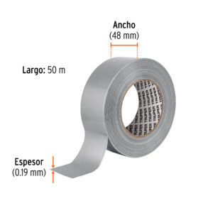 Cinta para ducto 50m x 48mm, espesor 0.19mm, TRUPER - Imagen 4