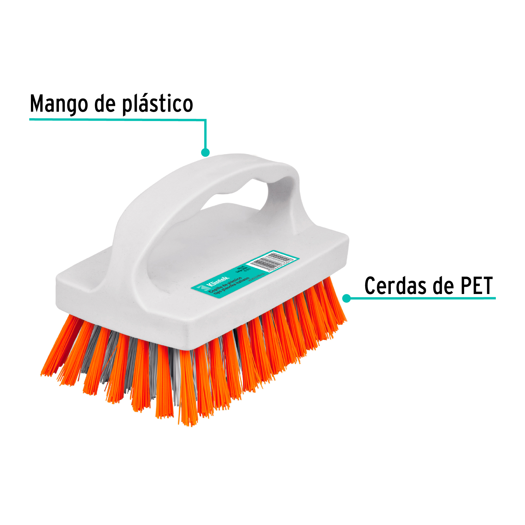 Cepillo tipo italiano de plástico, KLINTEK - Imagen 4
