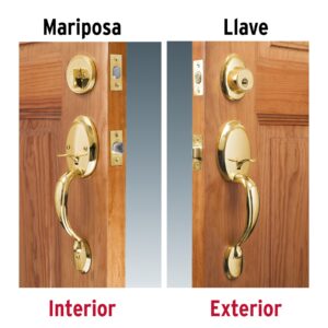 Doble jaladera, Lugo llave-mariposa,Latón Brillante,HERMEX - Imagen 7