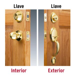 Jaladera/perilla, Lugo llave-llave, Latón Brillante,HERMEX - Imagen 4