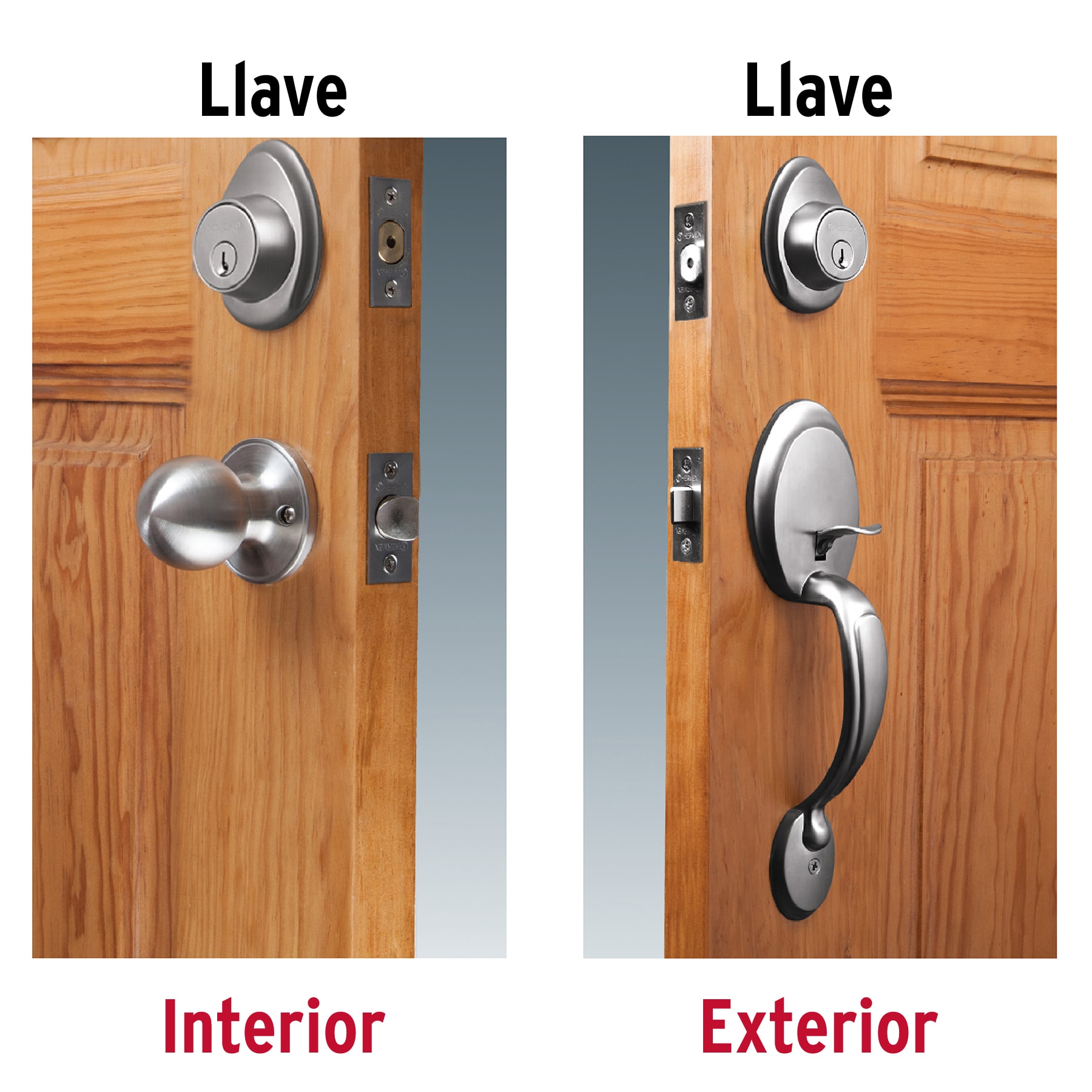 Jaladera y perilla, Berna llave-llave, cromo mate, BASIC - Imagen 4