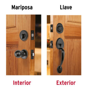 Jaladera y perilla, Berna llave-mariposa, negro, BASIC - Imagen 5