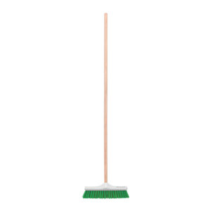 Cepillo para barrer cerda rígida de 30 cm, bastón de madera - Imagen 2