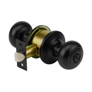 Cerradura pomo, negro, oval, baño, HERMEX - Imagen 4