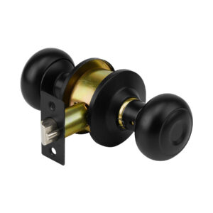 Cerradura pomo, negro, oval, entrada, HERMEX - Imagen 2