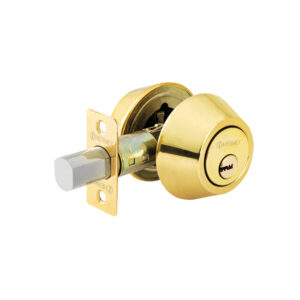 Cerrojo llave-llave latón brillante, llave puntos, HERMEX - Imagen 2