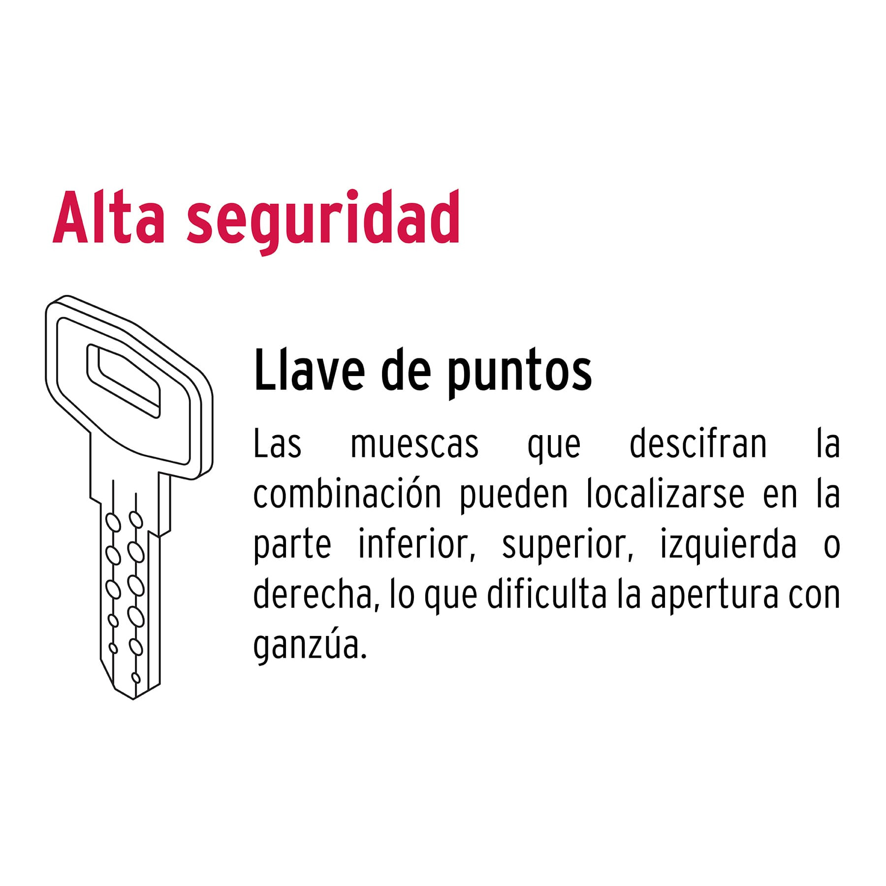 Cerrojo llave-llave negro, llave puntos, HERMEX - Imagen 5