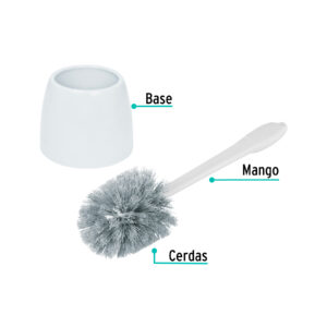 Cepillo sanitario de plástico con base, KLINTEK - Imagen 3