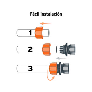 Conector 1/2' hembra de ABS con tuerca de ajuste manual - Imagen 4