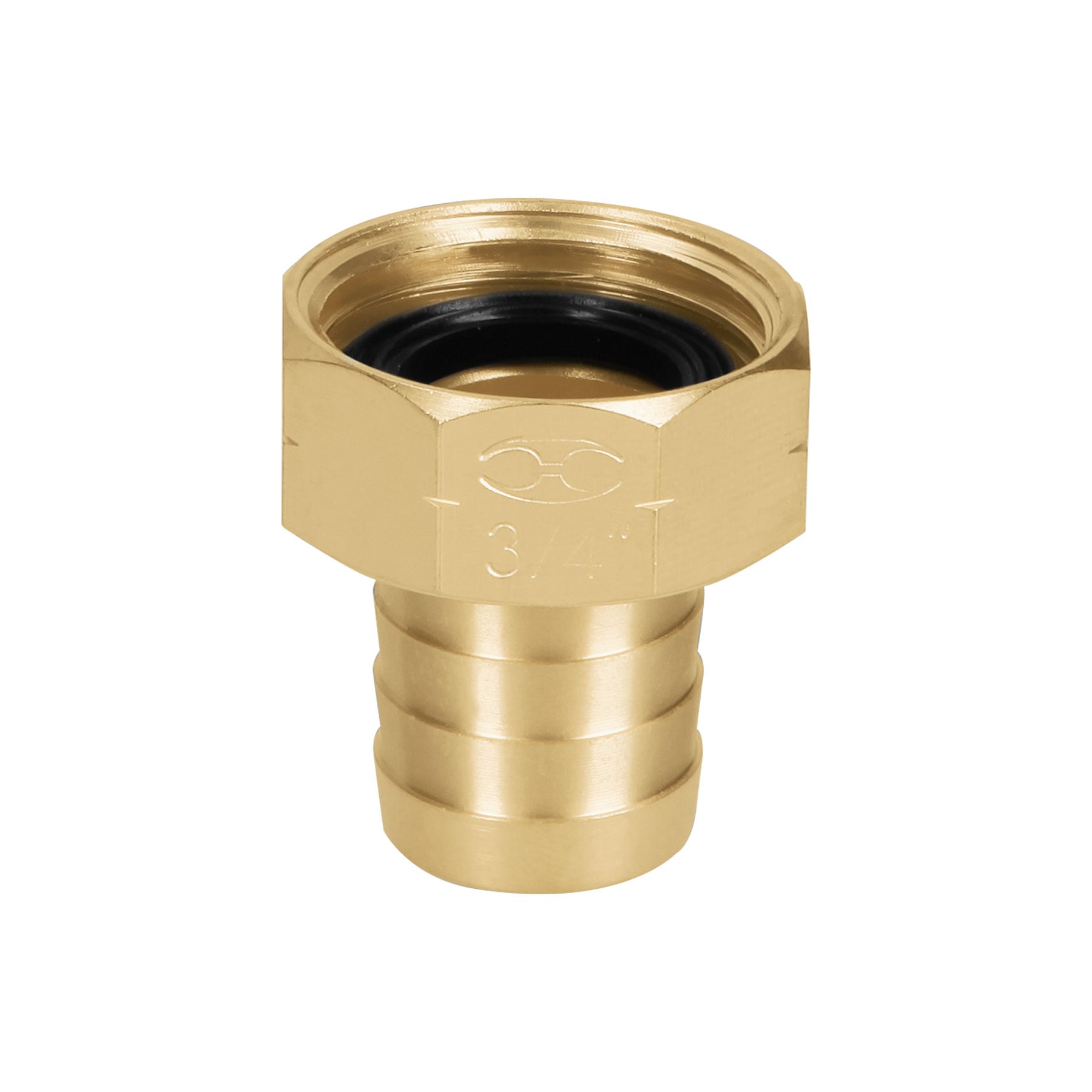 Conector 3/4' hembra de latón sólido para manguera, TRUPER - Imagen 2
